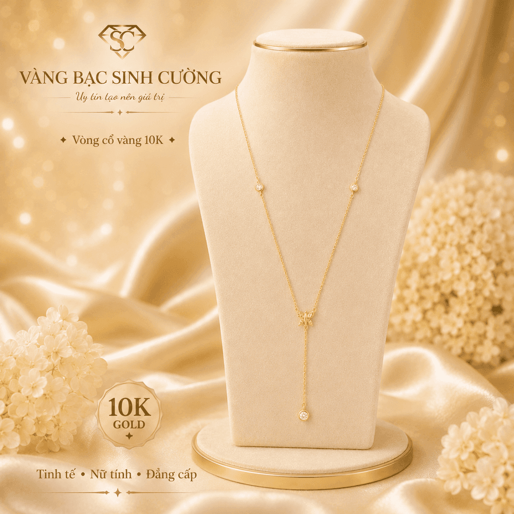 Vòng Cổ Dáng Y Vàng 10K Thanh Vũ — Vàng tây 10K