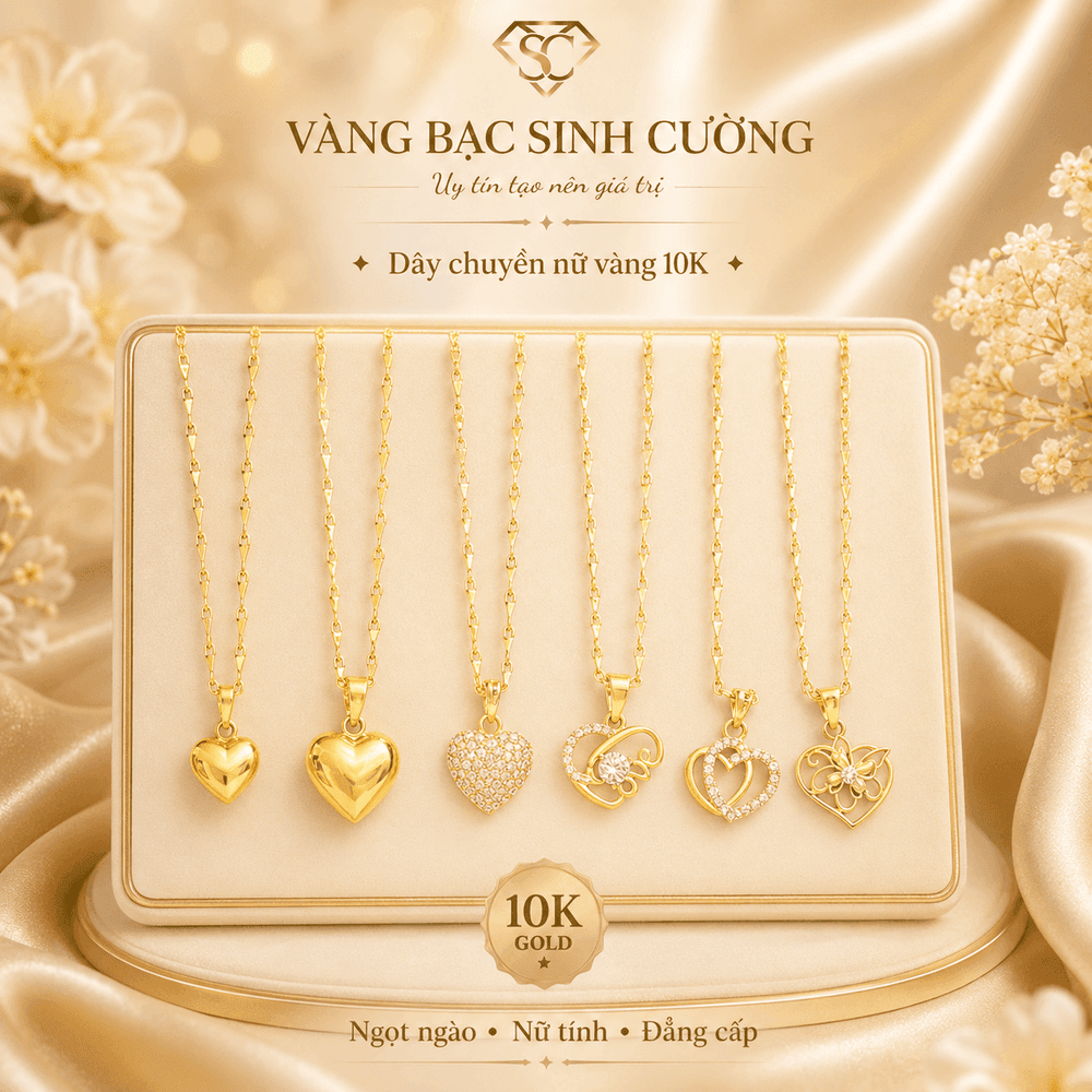 Bộ Sưu Tập Vòng Cổ Nữ Vàng 10K Love & Butterfly — Vàng tây 10K