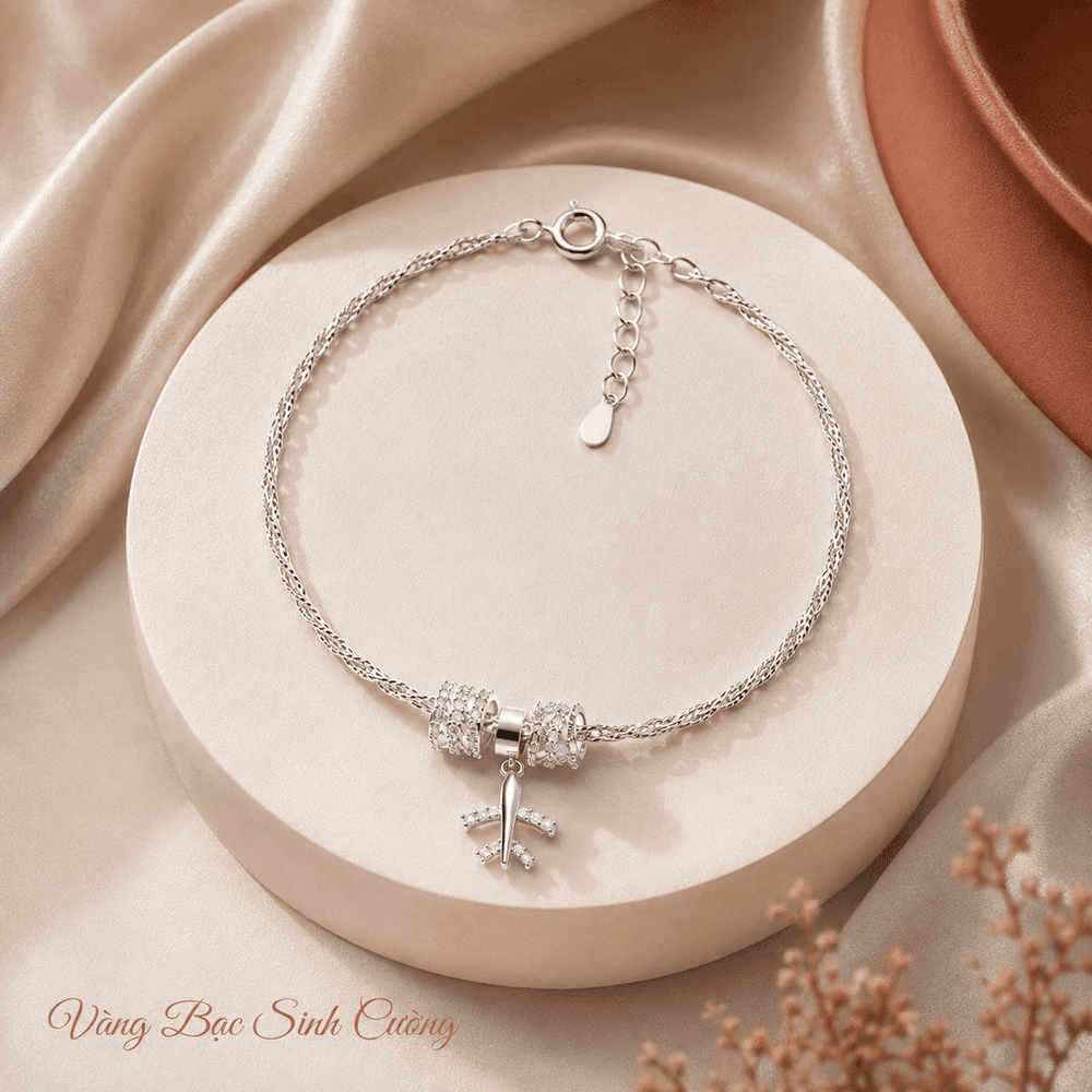 Vòng Tay Bạc 925 Charm Máy Bay – Silver Journey — Bạc