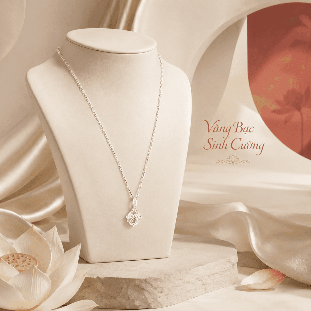 Vòng Cổ Bạc 925 Giọt Sương Tinh Khôi — Bạc