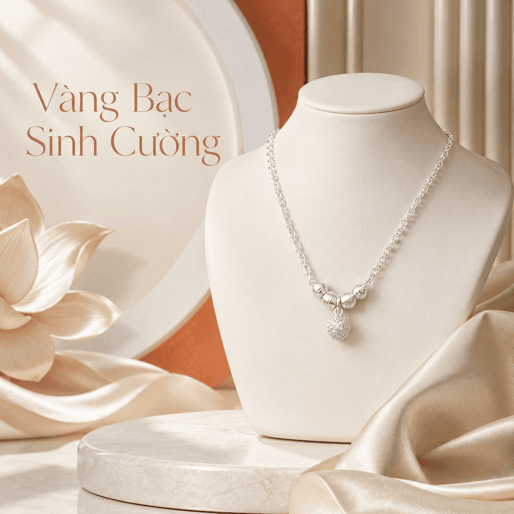 Vòng Cổ Bạc 925 Ánh Ngọc Tinh Tú — Bạc