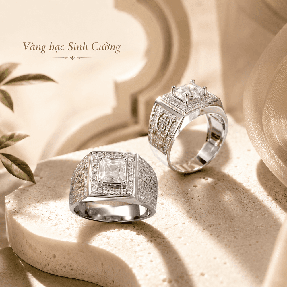 Nhẫn Nam Bạc 925 Trường An — Bạc