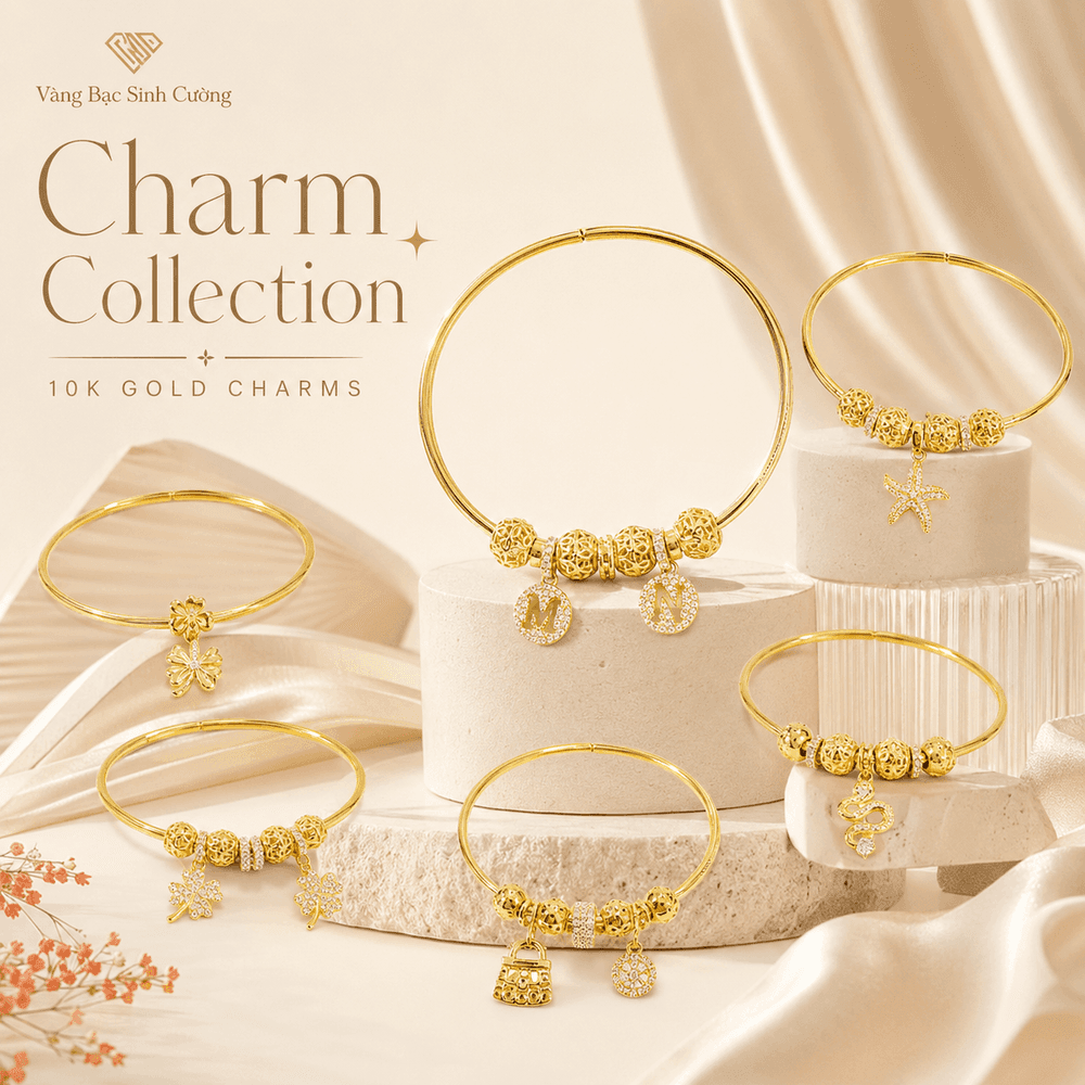 Éclat de Charme - 10K Gold Charm Collection